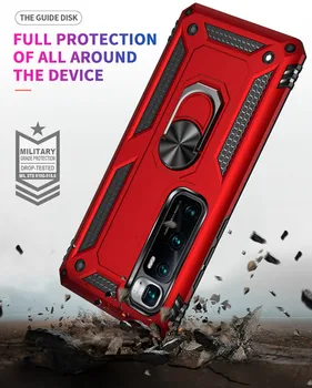 Už Xiaomi Mi Ultra 10 Atveju Šarvai Anti-Rudenį Magnetinis Žiedas Turėtojas Atsparus Smūgiams Telefoną Atveju Mi10 Pro Silikono Atramą Atgal 