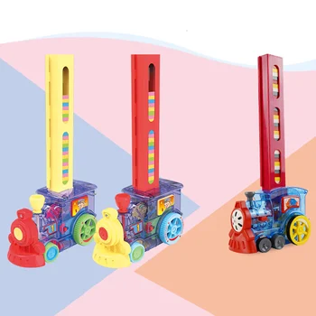 Vaikai Elektros Domino Traukinio Šviesos Muzika Automatinė Nelyginant Žaislai, Dėlionės