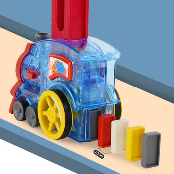 Vaikai Elektros Domino Traukinio Šviesos Muzika Automatinė Nelyginant Žaislai, Dėlionės