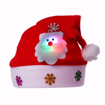 Vaikai Kepurės Suaugusiųjų LED, Kalėdos, naujieji Metai Apšvietimo Kepurės Skrybėlės Kalėdų Senelio Elnių, Sniego, Kalėdų Dovanos, Berniukai, Mergaites, Vaikai Beanie Kepurė