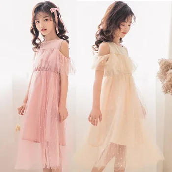 Vaikai Kostiumas 2021 M. Vasaros Vaikų Akių Suknelės Mergaičių Drabužių Mados Rožinė Paauglių Mergaičių, Vaikai Princesė Dress 12 13 14 Metų