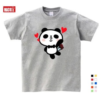 Vaikai Marškinėliai Drabužių 2020 Naujų Vaikų Panda Print T-marškinėliai, Drabužiai Berniukas Mergaičių Vasaros Trumpos Rankovės Kietasis Tee Viršūnes Kostiumas