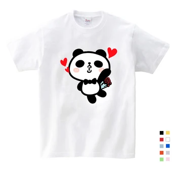 Vaikai Marškinėliai Drabužių 2020 Naujų Vaikų Panda Print T-marškinėliai, Drabužiai Berniukas Mergaičių Vasaros Trumpos Rankovės Kietasis Tee Viršūnes Kostiumas