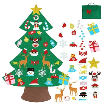 Vaikai PASIDARYK pats Jaučiau, Kalėdų Eglutė, Kalėdų Dekoro Rankų darbo Veltinis Audinys Sklandus Pjovimo Kalėdų Medžio Namų 2021 Naujųjų Metų Dovanos