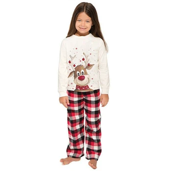 Vaikų, Vyrų, Moterų Sleepwear Šeimos Atitikimo Kalėdų Briedžių Pižama Rinkiniai Kalėdos Pižama Nustatyti AC889