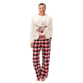 Vaikų, Vyrų, Moterų Sleepwear Šeimos Atitikimo Kalėdų Briedžių Pižama Rinkiniai Kalėdos Pižama Nustatyti AC889