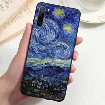 Van Gogh Žvaigždėtą Naktį Star Telefoną Atveju Huawei P20 30 P40 lite Pro P Smart 2019 Mate 10 20 Lite Pro Nova 5t