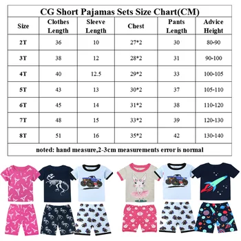 Vasaros Kūdikių Berniukų Dinozaurų Pižama Rinkiniai Vaikams Medvilnės Sleepwear Vaikai Homewear Kūdikių Mergaičių Infantil Unicornio Pijamas 2-8Yrs