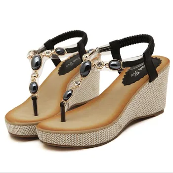 Vasaros moterų sandalai, batai ponios patogus kulkšnies tuščiaviduriai, suapvalinti tne sandalai minkštas-soled batai mados sandalai