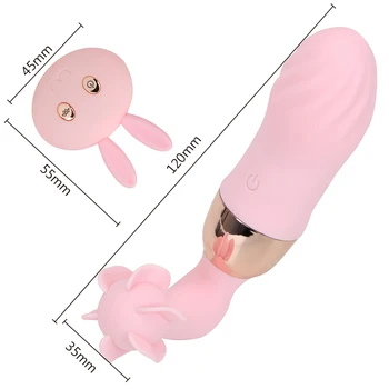 VATINE Sekso Žaislų Iki Rotacijos Rabbit Vibratorius Moterų Masturbacija Klitorio Stimuliatorius 12 Dažnio Nuotolinio Valdymo Vibratorius