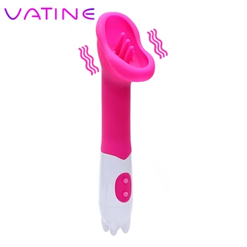 VATINE Silikono 12 Greičiu Clit Stimuliacija Spenelių Vibratorius Galinga Kalba Sekso Žaislai Moterims, Oralinis Laižalai Klitorio Stimuliacija