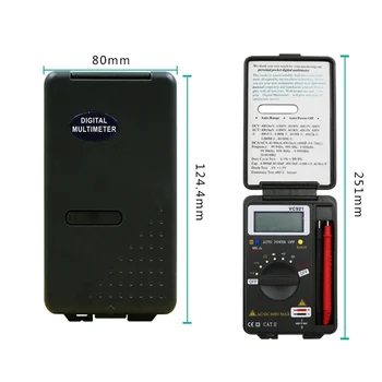 VC921 Multimetras LCD Ekranas DMM Integruota Kišeninių Pocket Mini Skaitmeninis Multimetras Su Bandymų Veda naujas