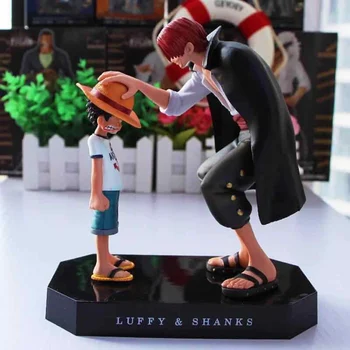 Veiksmų Skaičius, Nustatyti Surinkimo Japonų Anime One Piece Klasikinis Atminties Raudonų Plaukų ir Mažai Luffy Šiaudų Skrybėlę, Papuošalų, Žaislų Dovana
