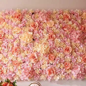 Vestuvių Įvykio Fone Arch Dirbtinių Gėlių Dirbtinio Šilko Rožė, Bijūnas Gėlių, Augalų Sienos Šalis Gėlių