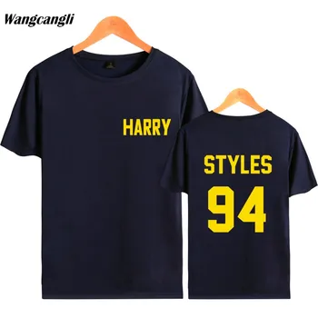 Viena Kryptimi Harry Styles Atspausdinta Marškinėliai moterims/vyrams trumpomis Rankovėmis medvilnės Marškinėlius (T-shirt streetwear hip-hop T marškinėliai Topai Drabužiai
