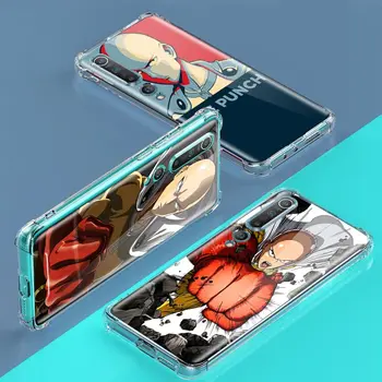 Vienas Smūgis Vyras Anime Telefoną Atveju Xiaomi Mi 11 10T 9T Pro Poco X3 NFC C3-10 Pastaba Lite oro Pagalvė Minkšta Namas Telefono Dangtelius, Sac