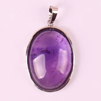 Violetinė Crystal Granulių Ovalo Formos Pakabukas Papuošalai, Moteris Dovaną S948
