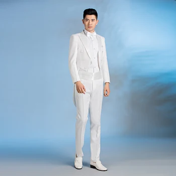 Vyrų jaunikis terno slim fit mens tinka smokingas, suknelė magija vyrų vestuvių kostiumai 2020 jaunikis kostiumą vėliau kaip kailis ziajać dizaino dainininkas etapas