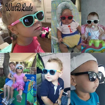 WarBLade 2019 Naujas Poliarizuoti Akiniai nuo saulės Vaikams Vaiką Kūdikio Saugos Dangos, Saulės Akiniai UV400 Akiniai Berniukų, Mergaičių Su Byla
