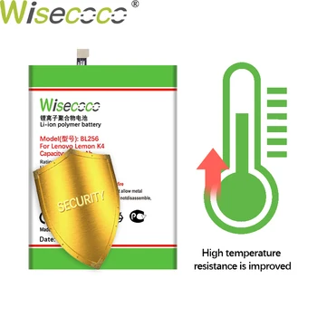 Wisecoco BL256 4400mAh 3.8 V Baterija Lenovo Citrinų K4 Pastaba K4note X3 Lite K51c78 A7010 Aukštos kokybės, Telefono Baterija