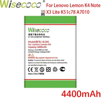 Wisecoco BL256 4400mAh 3.8 V Baterija Lenovo Citrinų K4 Pastaba K4note X3 Lite K51c78 A7010 Aukštos kokybės, Telefono Baterija