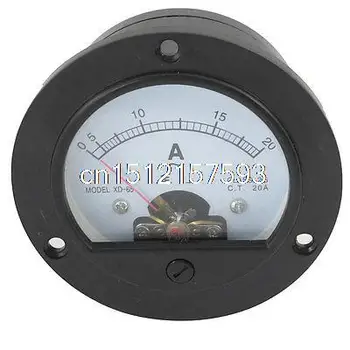 XD-65 Apvalios Formos AC 0-20A Analoginis Pultas Metrų Ammeter Indikatorius