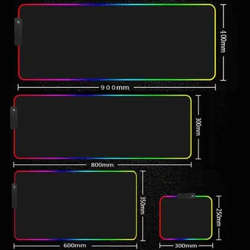 XGZ Anime Gražus Asilas Pelės Mygtukai RGB Putojantis Šviesos Anti-slip Desktop Gaming Mouse Pad 25x35/30x35/35x60/30x80/35x90/40x90cm