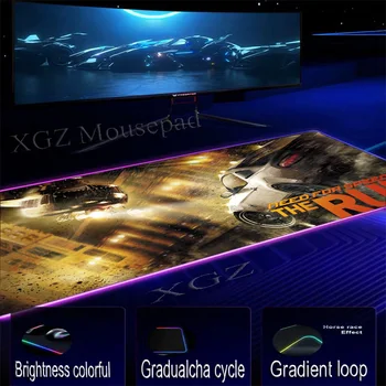 XGZ Didelis RGB Žaidimų Pelės Mygtukai Tikslumo Juoda Užraktas Krašto Filmą Automobilių ir Orlaivių vartotojo Kompiuterio Stalas Kilimėlis, Guminės Dryžuotas neslidžia
