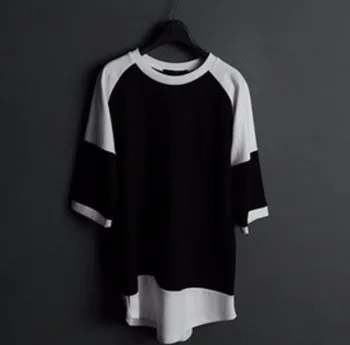 XS-5XL 2018 Nauji vyriški drabužiai Dainininkas DJ Mados Plaukų Stilistas korėjos nukentėjo spalva asmeninį pop T-shirt plus size kostiumai
