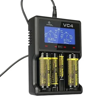 XTAR VC4 įkroviklį Universalus LCD Ekranas USB Ni-MH/Ni-CD Li-ion Baterija 14500/16340/18650/22650/26650/32650 Baterijos Kroviklis