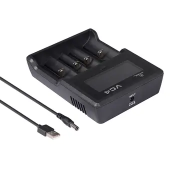 XTAR VC4 įkroviklį Universalus LCD Ekranas USB Ni-MH/Ni-CD Li-ion Baterija 14500/16340/18650/22650/26650/32650 Baterijos Kroviklis
