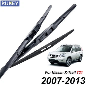Xukey 3PCS/Set Priekiniai Galiniai, Priekinio stiklo priekinio, galinio Stiklo Valytuvų Komplektas Tinka Nissan X-Trail T31 2007 2008 2009 2010 2011 2012 2013