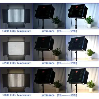 Yidoblo 3 vnt. LED Lempos fotoaparato šviesos D528II 40W 1500 Liumenų Profesionalus Studija reguliuojamas bio-spalva Fotografija, led vaizdo šviesos
