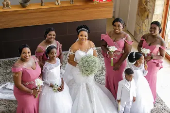 YiMinpwp Pietų Afrikos Undinė Bridesmaid Dresses Spageti Backless Valymo Traukinio Raukiniai Appliques Vestuvių Svečias Šalis, Chalatai