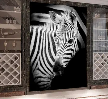 Zebra Sienos Freskos Foto Tapetai 3D Pasirinktinis Dydis Gyvūnų Spausdinti Tapetai Kambarį Miegamojo Sienos Dokumentus, Sienų Dekoras Backsplash