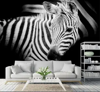 Zebra Sienos Freskos Foto Tapetai 3D Pasirinktinis Dydis Gyvūnų Spausdinti Tapetai Kambarį Miegamojo Sienos Dokumentus, Sienų Dekoras Backsplash