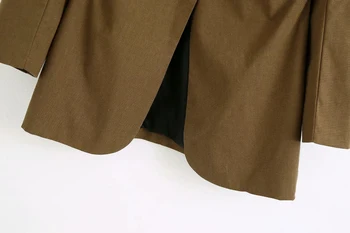 ZXQJ derliaus moterims švarkai 2020 m. rudenį minkšti skalbiniai office laydies paltai rudas ilgas švarkas moteriška striukė prarasti atsitiktinis merginos chic
