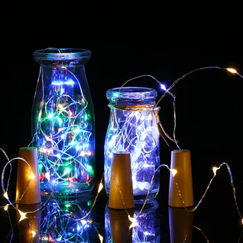 Šiltai balta LED Styginių šviesos Sidabro Vielos Pasakų Girliandą Namuose Kalėdų Vestuves Apdailos Powered by Baterija tešlą Baterija