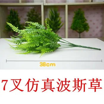Šparagai Lapų Trys Žaliųjų Augalų Modelį Vandens Augalų Netikrą Žolės, Gėlių Kompozicijų Dekoratyvinės Žolės Imitacija, Gėlių G Plastiko