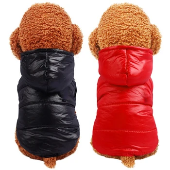 Šunų apranga Žiemą Šiltas šunelis Striukė Kailio Drabužiai Hoodies Vėjo Madingi Paltai Smulkaus ir Vidutinio Šunys Dydis XS-XL