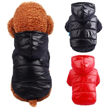 Šunų apranga Žiemą Šiltas šunelis Striukė Kailio Drabužiai Hoodies Vėjo Madingi Paltai Smulkaus ir Vidutinio Šunys Dydis XS-XL