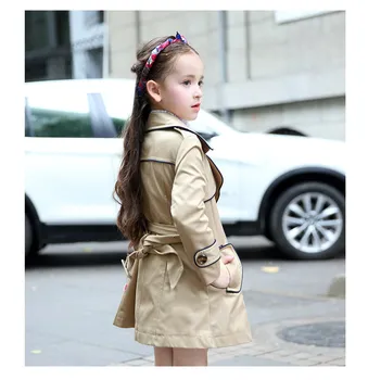 Švarkelis, striukė vaikams mergaitėms europos paltai bamblys mergaičių pavasario striukė atsitiktinis laisvalaikio ilgai outwear mados peacoat naujas YY124