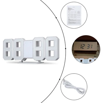 Žadintuvas Veidrodžio Paviršiaus LED Multi-funkcinis Automatinis Laikrodis Virtuvės Skaitmeninis Laikrodis-Žadintuvas Namuose