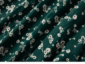 Žalia Moterims Gėlių Suknelė Suknelė 2021 Naujas Ankstyvo Pavasario ilgomis Rankovėmis V-kaklo, Pasakų prancūzijos Elegantiškas Juosmens Ilga Suknelė Moterims