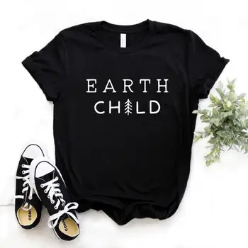 Žemės Vaikas Spausdinti Moterų Marškinėliai Trumpomis Rankovėmis O Kaklo Prarasti Moterų Marškinėlius Ponios Mados Marškinėliai, Topai Drabužius Camisetas Mujer
