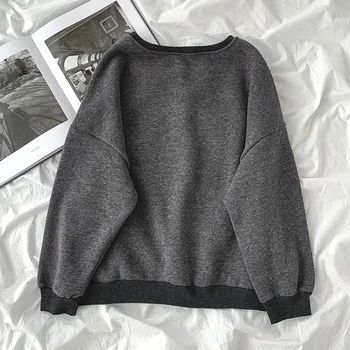 Žiemos Harajuku Sustorėjimas, Moterų vilnos megztiniai 2020 negabaritinių lady Storio puloveriai šiltas Atsitiktinis O kaklo megztiniai striukė