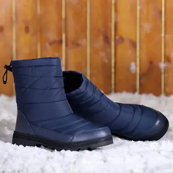 Žiemos vyrų odos didelio dydžio lauko medvilnės batai plius trąšų padidinti brezentas didelio padėti medvilnės išlaikyti šiltas